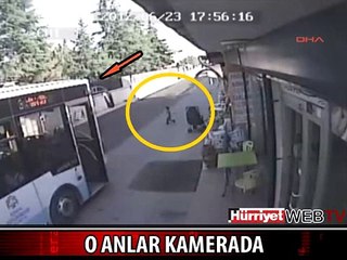 3 YAŞINDAKİ ÇOCUĞA OTOBÜS BÖYLE ÇARPTI