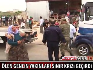 ÖLEN GENCİN YAKINLARI ARABAYI YUMRUKLADI