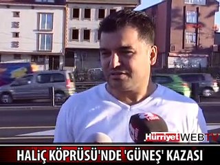 HALİÇ KÖPRÜSÜ'NDE 9 ARAÇ BİRBİRİNE GİRDİ