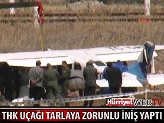 ANKARA'DA KEŞİF UÇAĞI ZORUNLU İNİŞ YAPTI