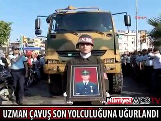 ŞEHİT UZMAN ÇAVUŞ ANAMUR'DA SON YOLCULUĞUNA UĞURLADI