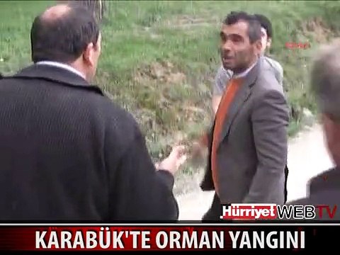 KARABÜK'TEKİ ORMAN YANGINI RÜZGARIN ETKİSİYLE BÜYÜDÜ