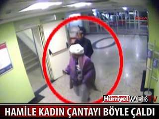HAMİLE KADIN KAMERAYA YAKALANDI