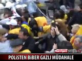 PROTESTOCULARA BİBER GAZLI MÜDAHALE