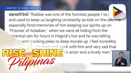 Harry Potter Star Daniel Radcliffe, nag-alay ng tribute sa co-star na si Robbie Coltrane matapos...