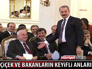 MECLİS BAŞKANI ÇİÇEK VE BAKANLARIN KEYİFLİ ANLARI