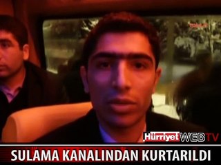 MAHSUR KALAN ÖĞRETMENLER SULAMA KANALINDAN KURTARILDI