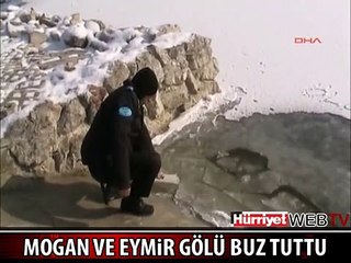 ANKARA'DAKİ MOGAN VE EYMİR GÖLÜ BUZ TUTTU
