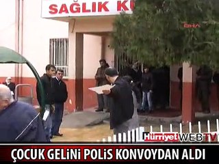 ÇOCUK GELİNİ, POLİS KONVOYDAN ALIP YUVAYA YERLEŞTİRDİ