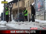 SİVAS, ÇORUM VE BARTIN'DAN KAR MANZARALARI