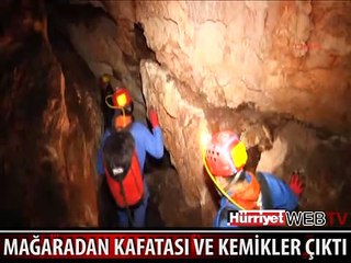 ANTALYA'DAKİ MAĞARADA ONLARCA KAFATASI VE KEMİK BULUNDU