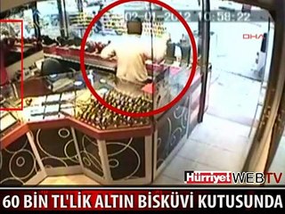 60 BİN TL'LİK ALTIN BİSKÜVİ KUTUSUNDAN ÇIKTI