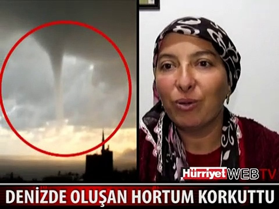 DENİZDE OLUŞAN HORTUM KORKUTTU