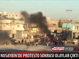 NUSAYBİN'DE PROTESTO SONRASI OLAYLAR ÇIKTI
