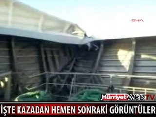 İŞTE KAZADAN HEMEN SONRA ÇEKİLEN GÖRÜNTÜLER