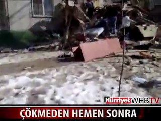 BU GÖRÜNTÜ BİNA ÇÖKTÜKTEN HEMEN SONRA KAYDEDİLDİ