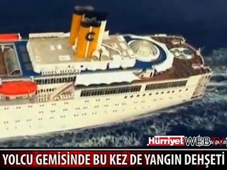 YOLCU GEMİSİNDE YANGIN DEHŞETİ