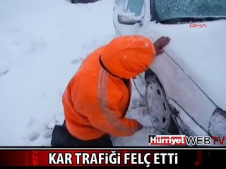 KONYA - ANTALYA KARAYOLUNDA SÜRÜCÜLERİN KAR ÇİLESİ