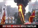 DEV NOEL AĞACINI BÖYLE YAKTILAR