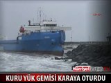 SAMSUN'DA KURU YÜK GEMİSİ KARAYA OTURDU