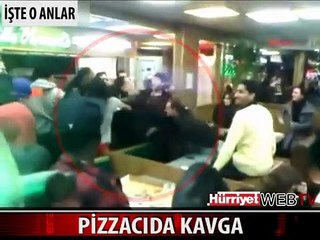PİZZACIDAKİ YUMRUK YUMRUĞA KAVGA KAMERADA