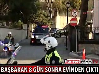 BAŞBAKAN İKİNCİ AMELİYAT SONRASI İLK KEZ EVİNDEN ÇIKTI