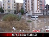 MİNİBÜS KEPÇE İLE KURTARILDI