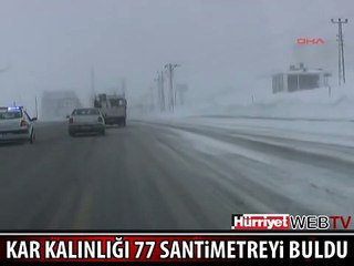 ERCİYES'TE KAR KALINLIĞI 77 SANTİMETREYE ULAŞTI