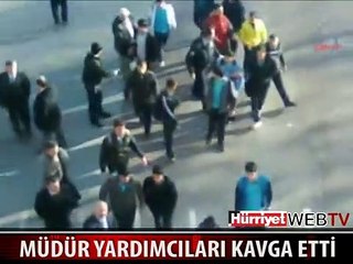 MÜDÜR YARDIMCILARI KAVGA ETTİ ÖĞRENCİLER GÖRÜNTÜLEDİ