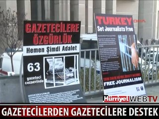 AHMET ŞIK VE NEDİM ŞENER'E GAZETECİLERDEN DESTEK