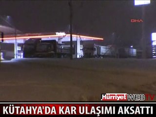 KÜTAHYA'DA ULAŞIMA KAR ENGELİ