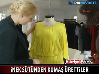 İNEK SÜTÜNDEN KUMAŞ ÜRETTİ