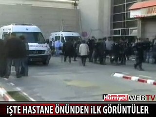 HASTANE ÖNÜNDEN İLK GÖRÜNTÜLER