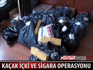 4 KAMYON KAÇAK İÇKİ VE SİGARA ELE GEÇİRİLDİ