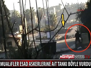 SURİYE ORDUSUNUN TANKINI BÖYLE VURDULAR