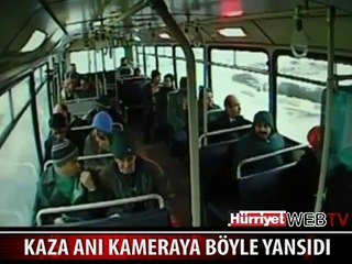 İŞTE KORKUNÇ KAZA ANI