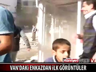 İŞTE VAN'DAKİ ENKAZDAN İLK GÖRÜNTÜLER