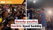 Syed Saddiq heckled by rowdy youths outside ceramah