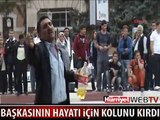 KENDİ YAKMAK İSTEYEN VATANDAŞI KURTARAYIM DERKEN...