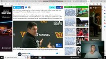 RON RIVERS COACH OF THE WASHINGTON COMMANDERS HAVE A MELT DOWN DURING THE WINNING PRESS CONFRENCE