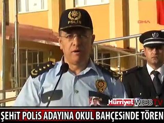 ŞEHİT POLİS ADAYINA HAZİN TÖREN