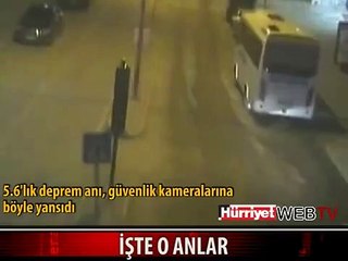 DEPREM ANI GÜVENLİK KAMERALARINA BÖYLE YANSIDI