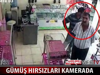 13 BİN TL'LİK GÜMÜŞLERİ BÖYLE ÇALDILAR