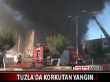 TUZLA'DA İKİ FABRİKA ALEV ALEV YANDI