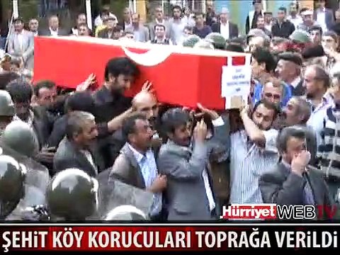 ŞEHİT KÖY KORUCULARI SON YOLCULUKLARINA UĞURLANDI