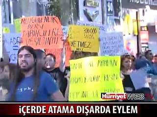 ÖĞRETMEN ADAYLARI EYLEM YAPTI