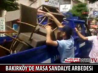 MASA VE SANDALYELER HAVADA UÇUŞTU