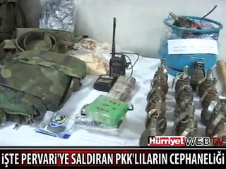 İŞTE PERVARİ'YE SALDIRAN PKK'LILARIN CEPHANELİĞİ