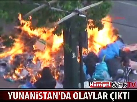 YUNANİSTAN SOKAKLARI SAVAŞ ALANINA DÖNDÜ