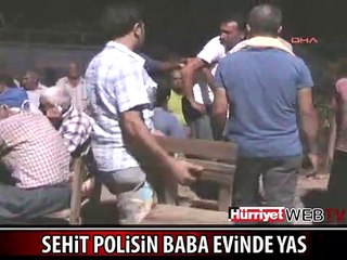 ŞEHİT POLİSİN BABA OCAĞINA ATEŞ DÜŞTÜ